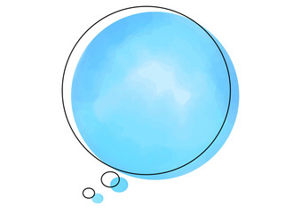 水彩風のシンプルなフキダシ