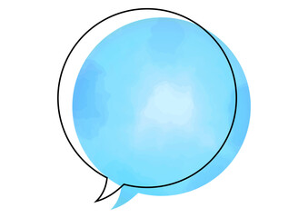 水彩風のシンプルなフキダシ