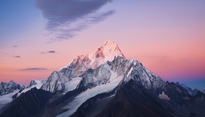 majestic mountain peak bathed in sunrise glow rakaposhi is a mountain within the karakoram range in gilgit baltistan in pakistan