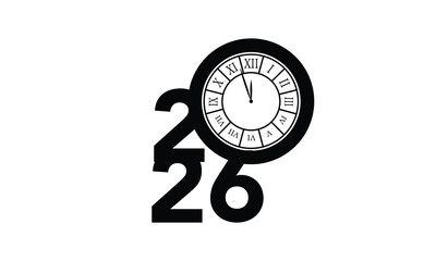 2026 Happy New Year Background Design. Greeting Card, Banner, Poster. Vector Illustration.