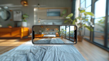 Design of an interior of an apartment, soft focus background 