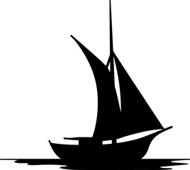 sailing ship silhouette, boat, sail, sailboat, sailing, yacht, sea, water, ship, ocean, travel, sport, nautical, vessel, wind, vector, sky, silhouette, vacation, cruise, race, summer, sails, mast, ill