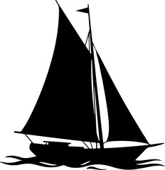 sailing ship silhouette, boat, sail, sailboat, sailing, yacht, sea, water, ship, ocean, travel, sport, nautical, vessel, wind, vector, sky, silhouette, vacation, cruise, race, summer, sails, mast, ill