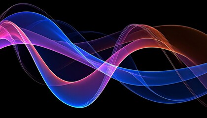 Abstract Waveform: An artistic depiction of a vibrant waveform, with a series of undulating lines.