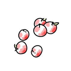 illustrated red apple in a whimsical and minimalist style. ideal for posters, banners, prints, and harvest season