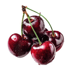 Fresh, plump cherries close-up
