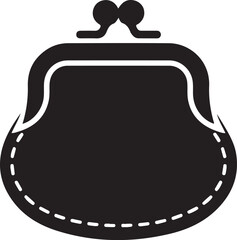 Purse icon vector. Wallet sign isolated on white