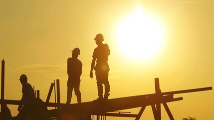 Obraz premium Workers in Hot Weather: Safety, Challenges, and Protective Measures for Heat-Exposed Labor. From construction sites and farm fields to outdoor maintenance crews and delivery personnel, workers facing