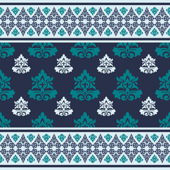 Elegant Floral Damask Seamless Repeat