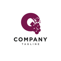 Letter Q Grape or Wine Logo Icon vector