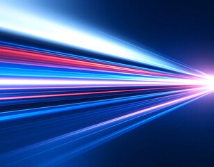 Abstract light streaks converging to a bright point, creating a dynamic sense of speed and movement