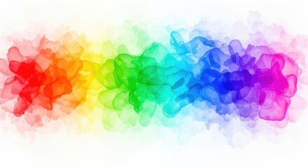 Obraz premium Abstract Colorful Watercolor Smoke Pattern in Rainbow Colors for Artistic Design
