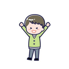 私服のこども／ななめ／男の子 03