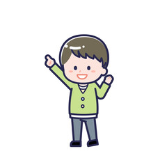 私服のこども／ななめ／男の子 05