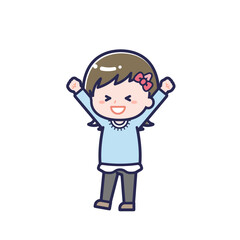 私服のこども／ななめ／女の子 03