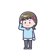 私服のこども／ななめ／女の子 02