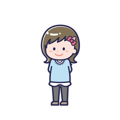 私服のこども／ななめ／女の子 28