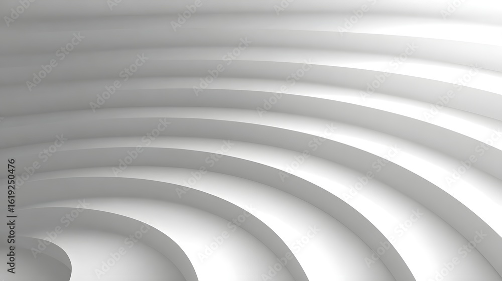 Poster abstract architectural design with concentric curves.
