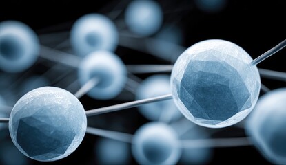 Abstract illustration of interconnected spheres