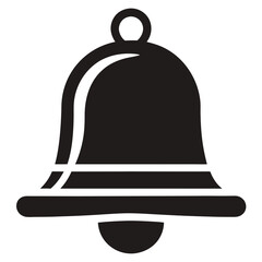 School bell vector silhouette illustration isolated on white background