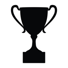 Trophy cup vector illustration for winning achievement award competition success design element, 90