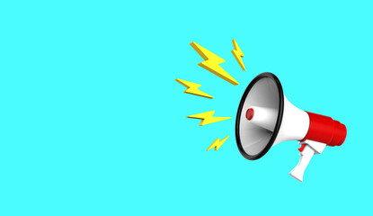 Megaphone, loudspeaker symbol. News concept