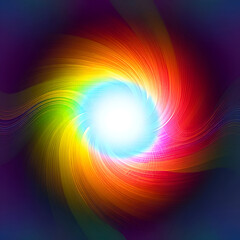 Fluid Art Abstract circle of rainbow colors on black background. Eye of a hurricane. JPEG, 5.6MB, 12xs12in, 3600x3600px, 300p/i