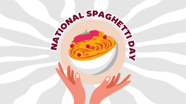 Happy National Spaghetti Day with delicious spaghetti