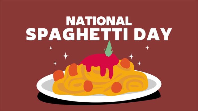 Happy National Spaghetti Day with delicious spaghetti