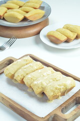 Original melted pancong cake, a traditional Indonesian snack