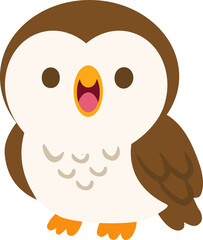 Illustration of a Cartoon Owl