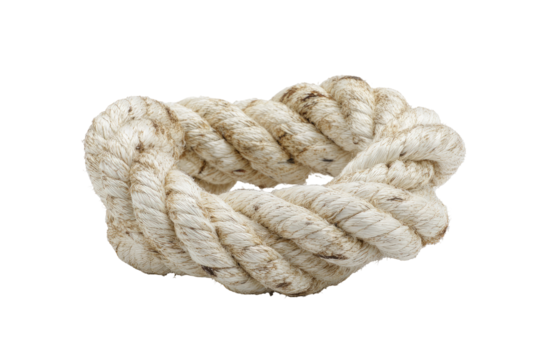 Close-up of a complex knot, light beige with speckled brown