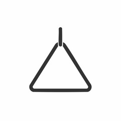 Simple Black Triangle Musical Instrument with Hanging Handle