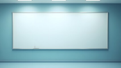 Obraz premium Blank Display Mockup: Blank whiteboard in surgery room