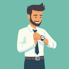 Business man illustration flat vector design