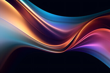 Fototapeta premium Beautiful abstract artwork representing fluid metallic fabric with flowing waves