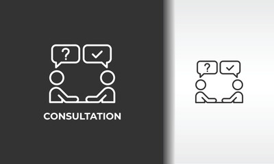Consultation Vector, Icon Or Logo Sign Isolated Symbol Illustration