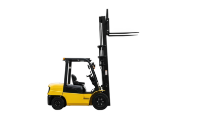 High Performance Yellow Forklift PNG for Industrial Lifting Operations