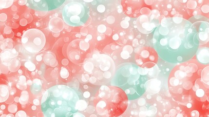 Bubble Abstract Background in Pink and Green