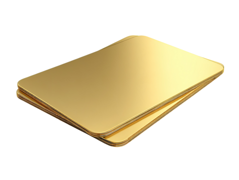 Two gold ingots stacked, slightly angled