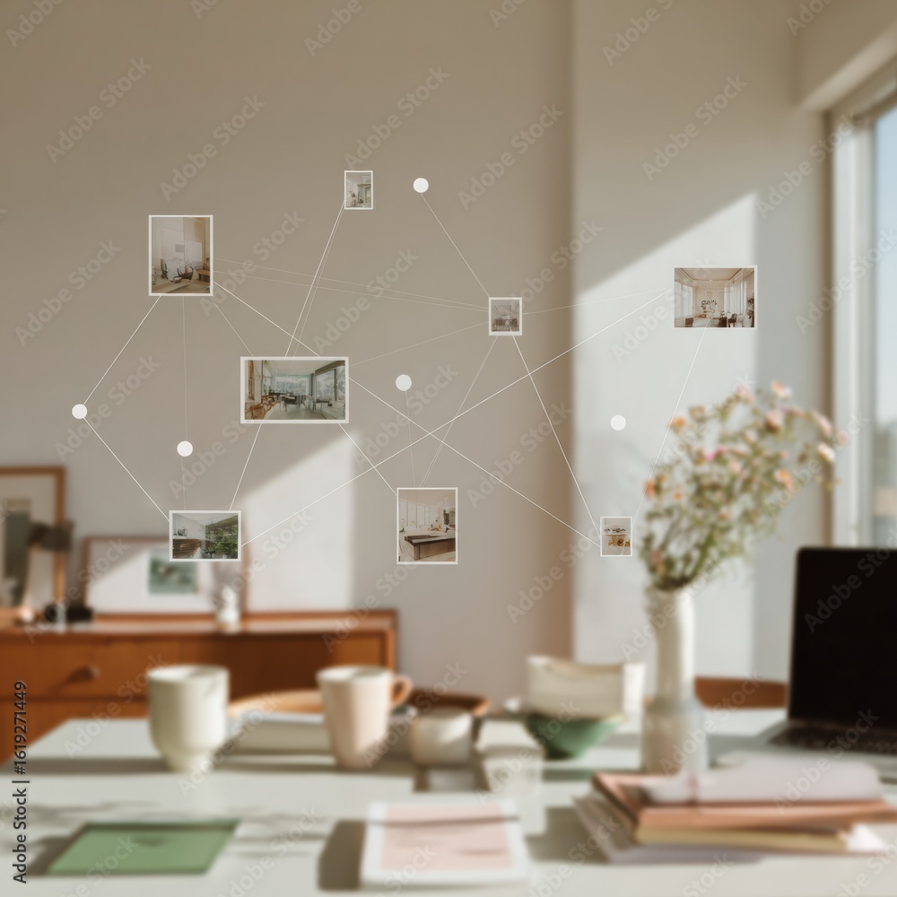 Aufkleber modern digital transformation strategy with crisp iot icons and network diagrams premium authentic t