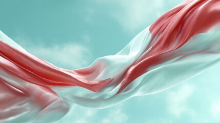 Fototapeta premium High-Quality Canadian Flag Waving Outdoor with Dynamic Movement Authentic Patriotic Content for Modern Marketing and Social Media Campaigns