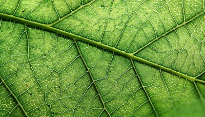 leaf veins in macro view, light background 
