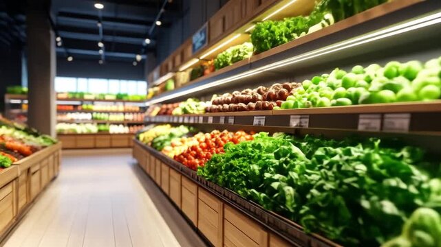 Grocery Store Produce Section