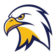 Stylized eagle head mascot logo with fierce expression