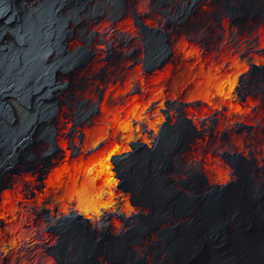 black orangre and red flame lava texture