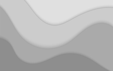 Minimal Abstract Gray Wavy Layered Background for Presentation and Website Design, Illustration vector 10 eps.