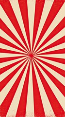 Fototapeta premium Red and cream sunburst background, vintage style, for posters