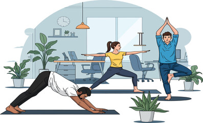 Fototapeta premium vector, illustration, yoga and meditation