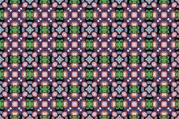 Seamless Symmetric Fabric Art Design Tile Fashion Geometric Shape Textile Visual Graphic Digital Decoration Interior Texture Wallpaper Luxury Template Cloth Perspective Background Endless Pattern.